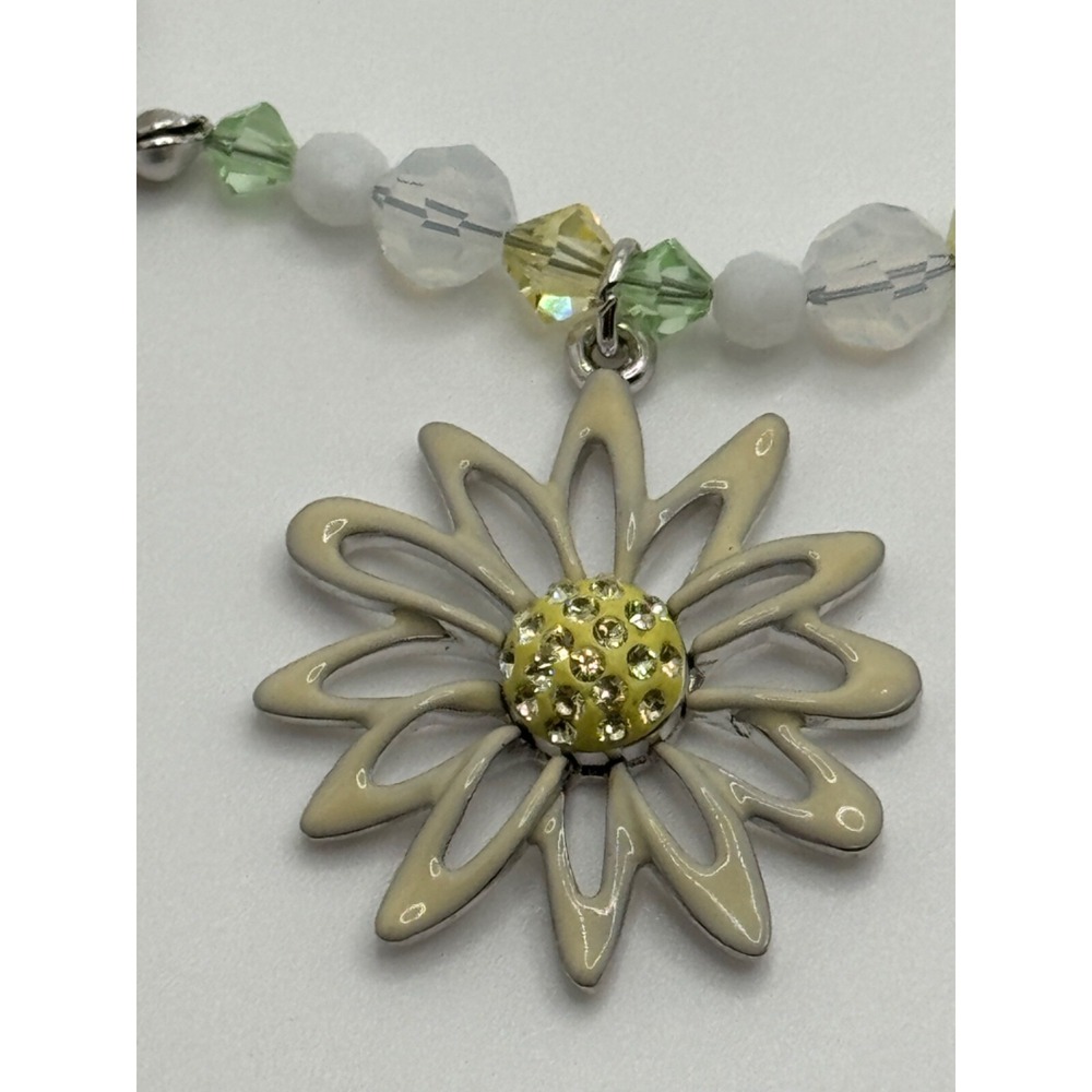 Swarovski Crystal Daisy Bracelet‎ Swan Signed Silver Tone 1514799